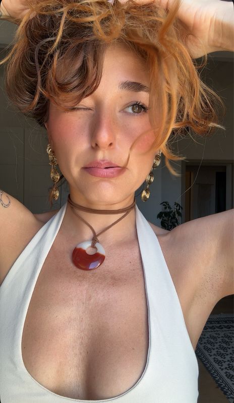 Chocker etnic marrone