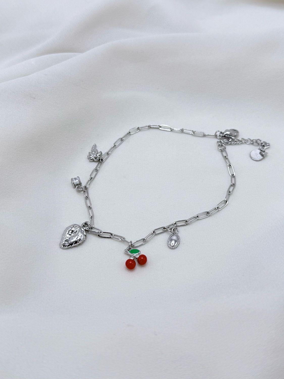 Cavigliera fruits silver