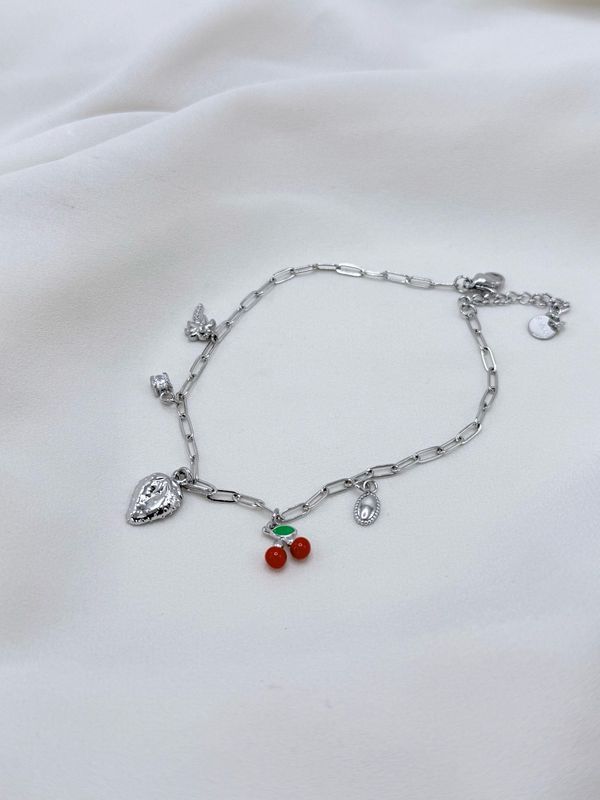 Cavigliera fruits silver