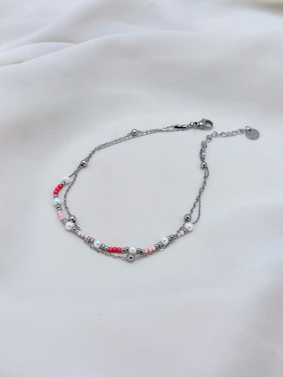 Cavigliera pink summer silver