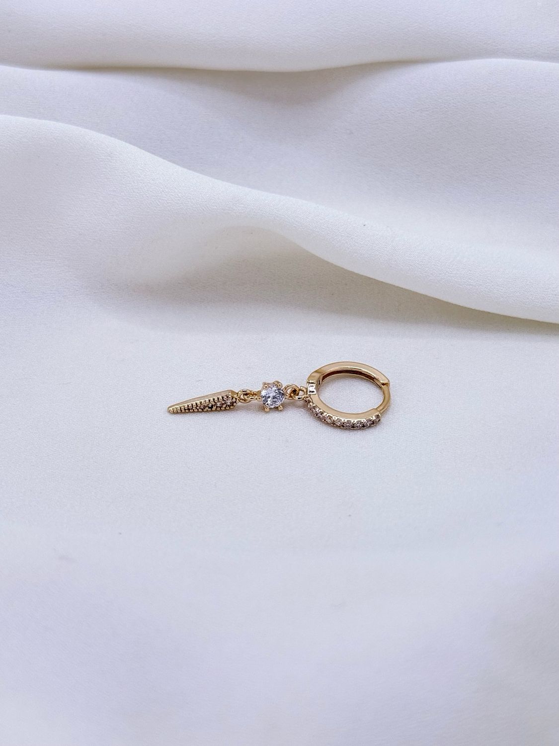 Hoop spike white gold