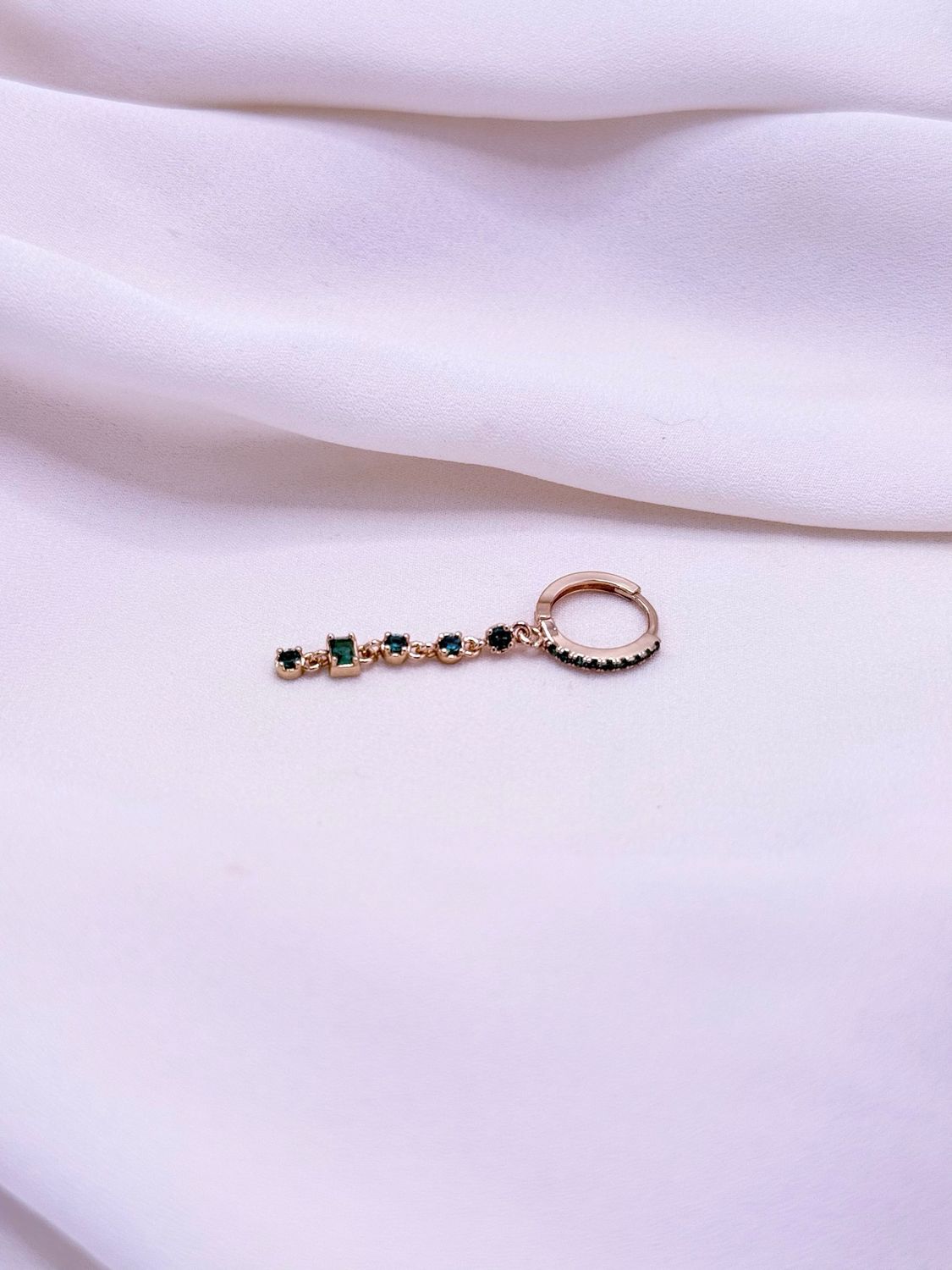 Hoop pendol verde