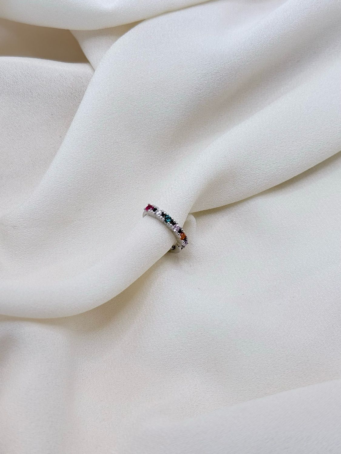 Hoop Slim multicolor silver