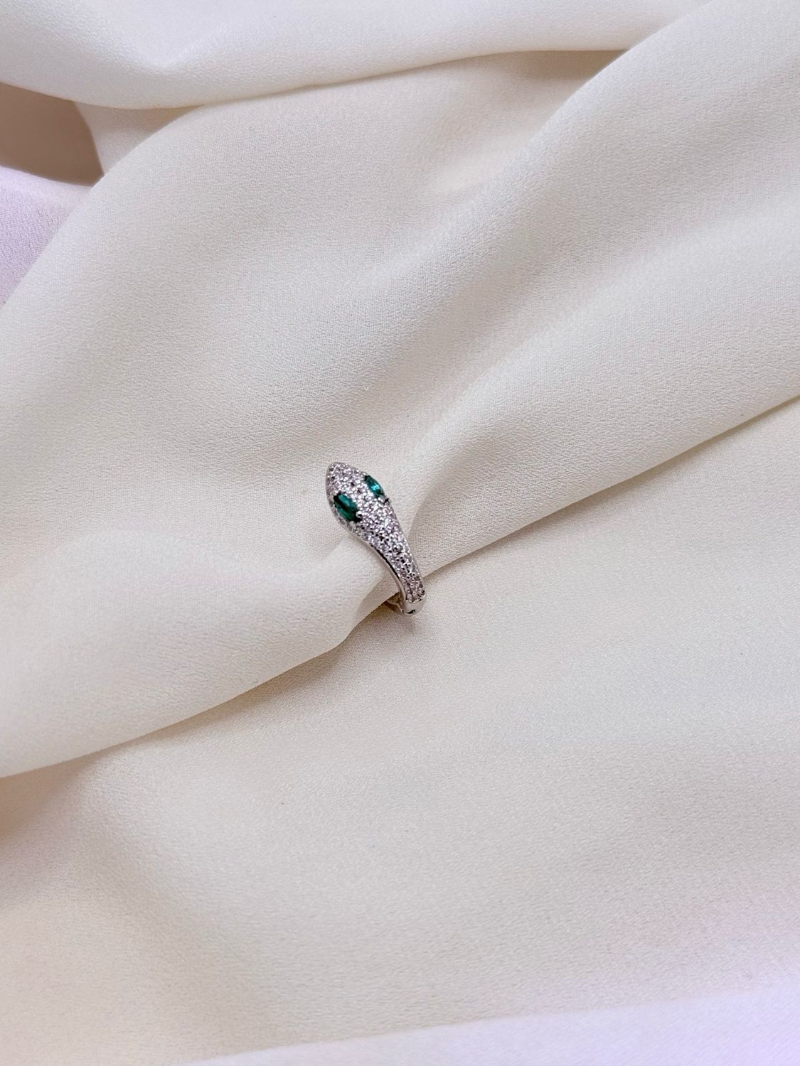 Hoop snake verde silver