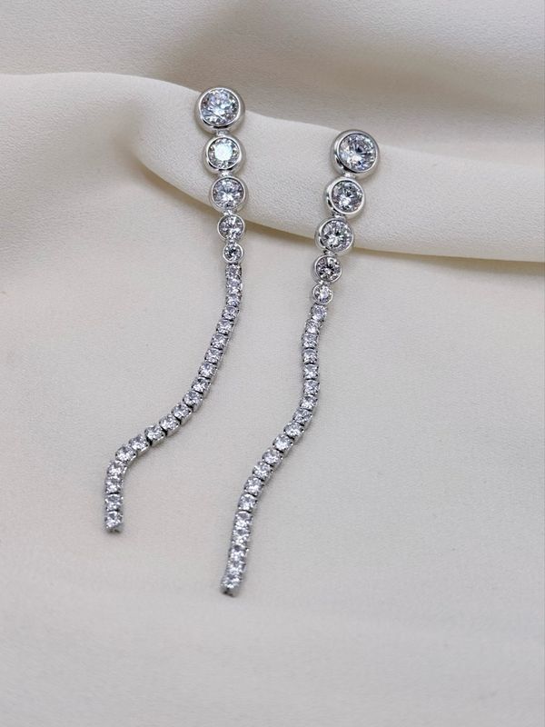 Orecchini long onion silver