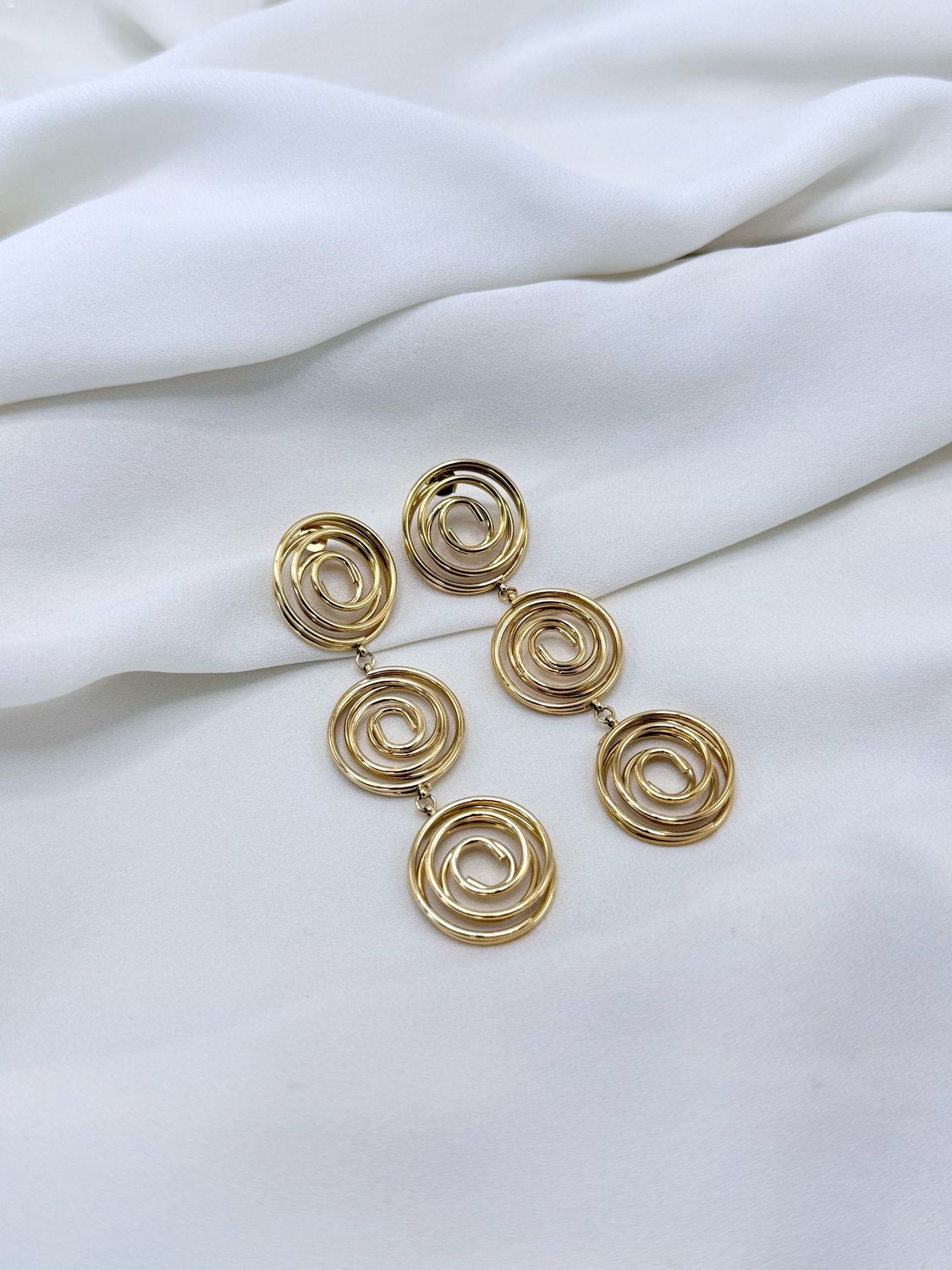 Orecchini trio spirale Gold