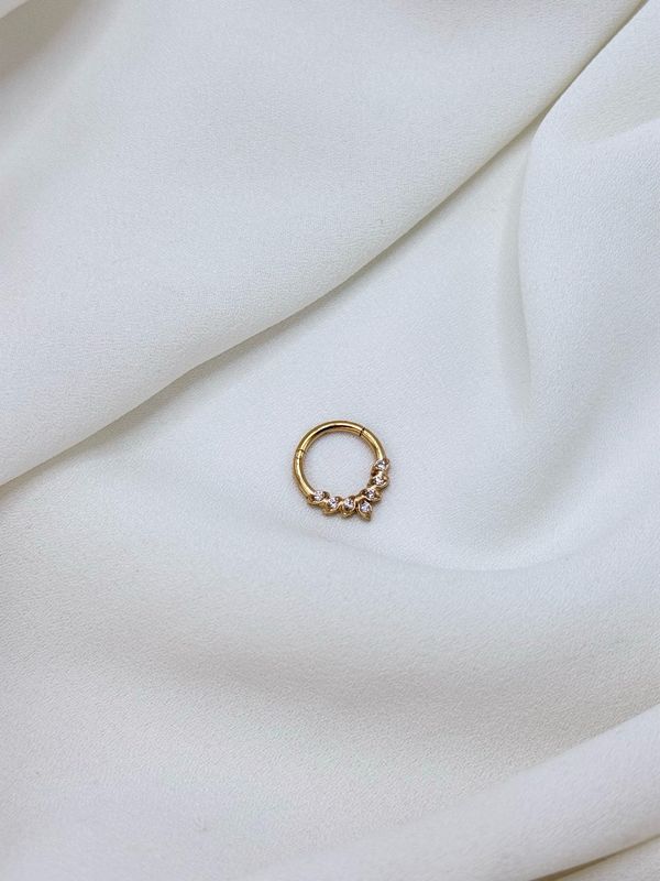 Piercing anello coroncina Gold