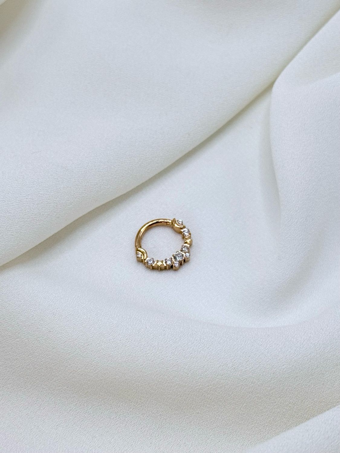 Piercing anello lune&amp;stelle gold