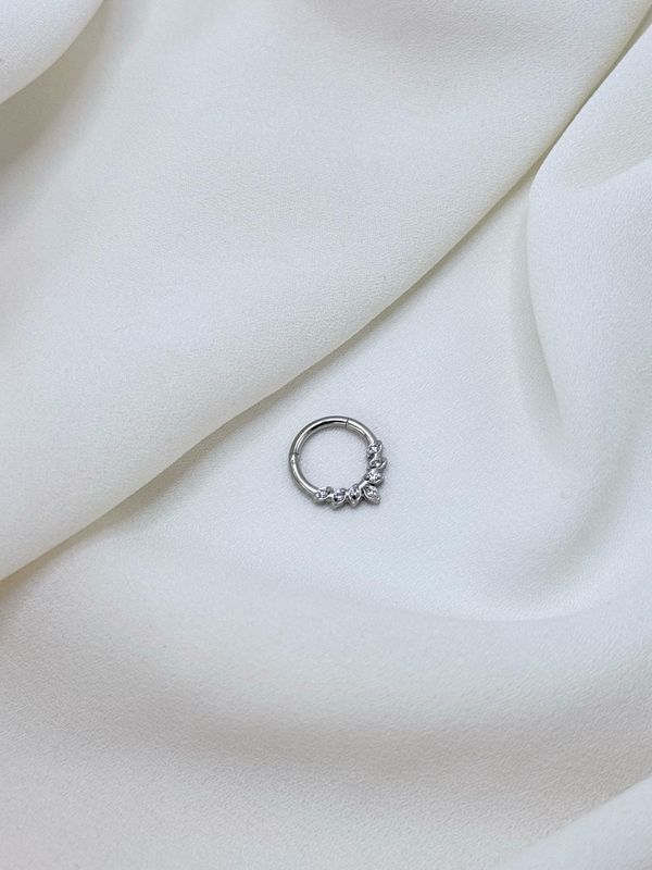 Piercing anello coroncina silver