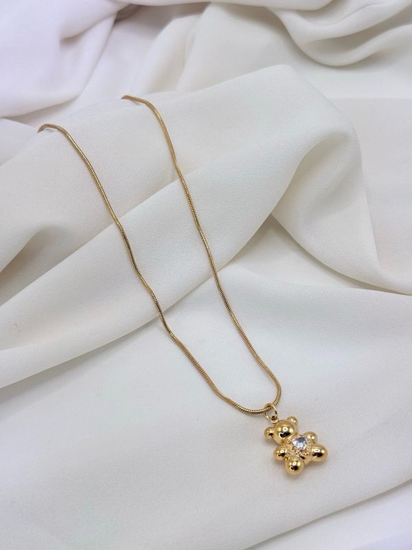Collana shine teddy gold