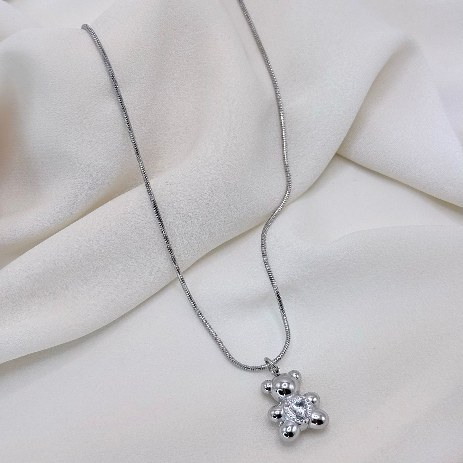 Collana teddy shine silver