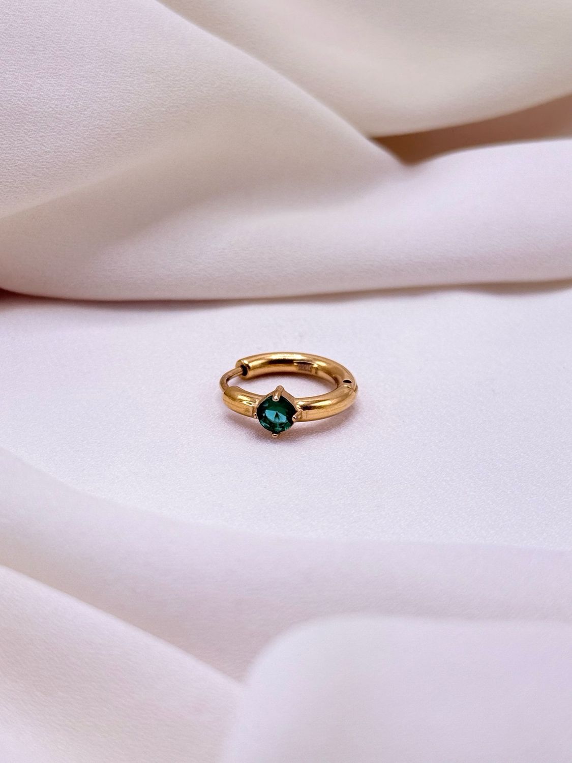 Hoop solitario verde