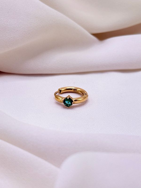 Hoop solitario verde