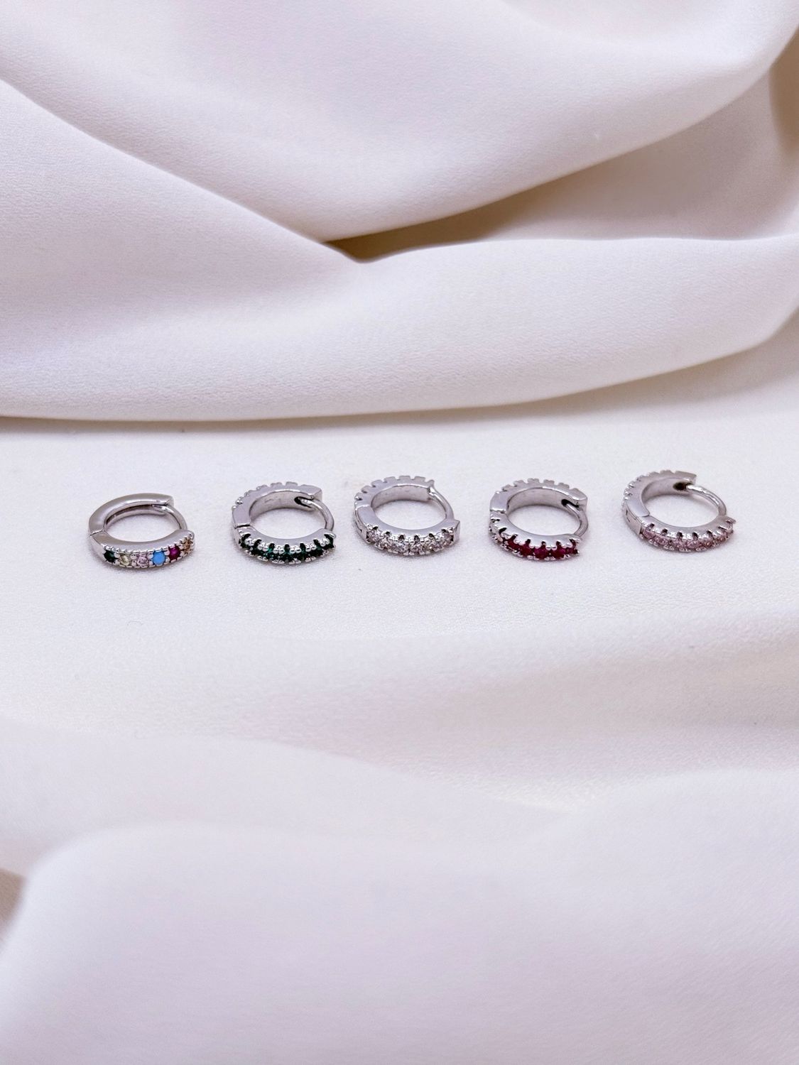 Hoop basic mini multicolor silver