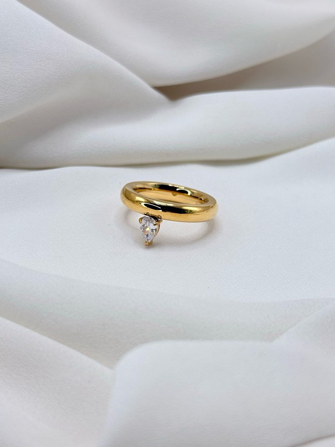 Anello fascia drop Gold
