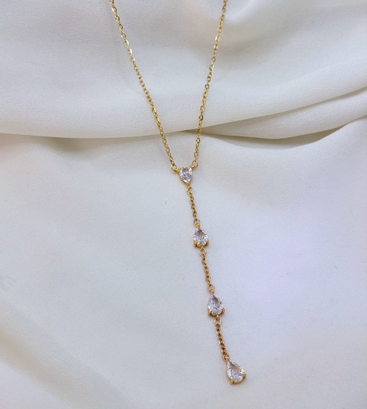 Collana rain drop gold