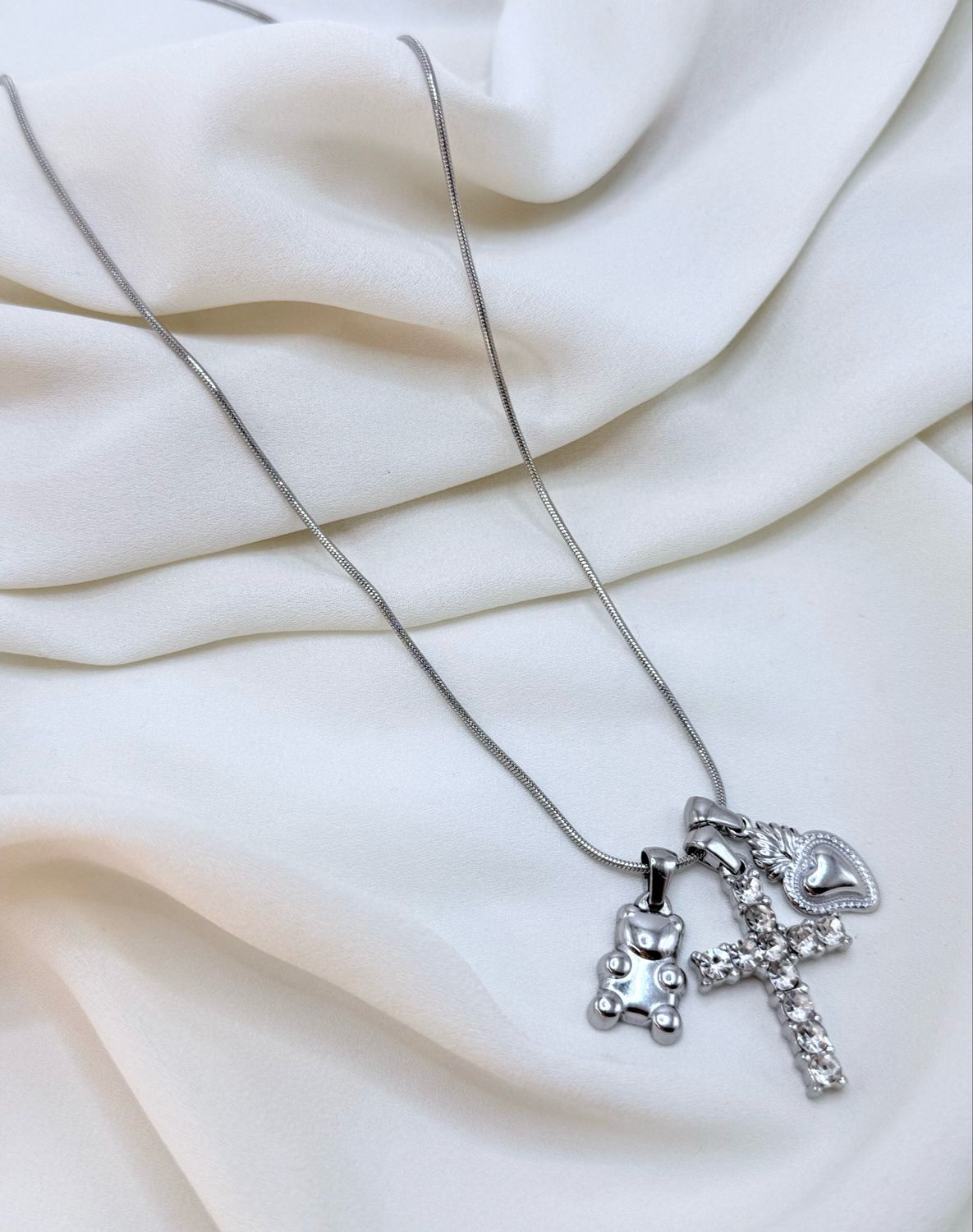 Collana sweet croce silver