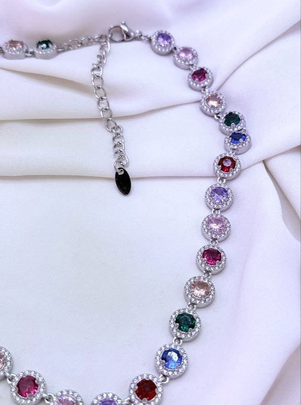 Girocollo Glam multicolor silver
