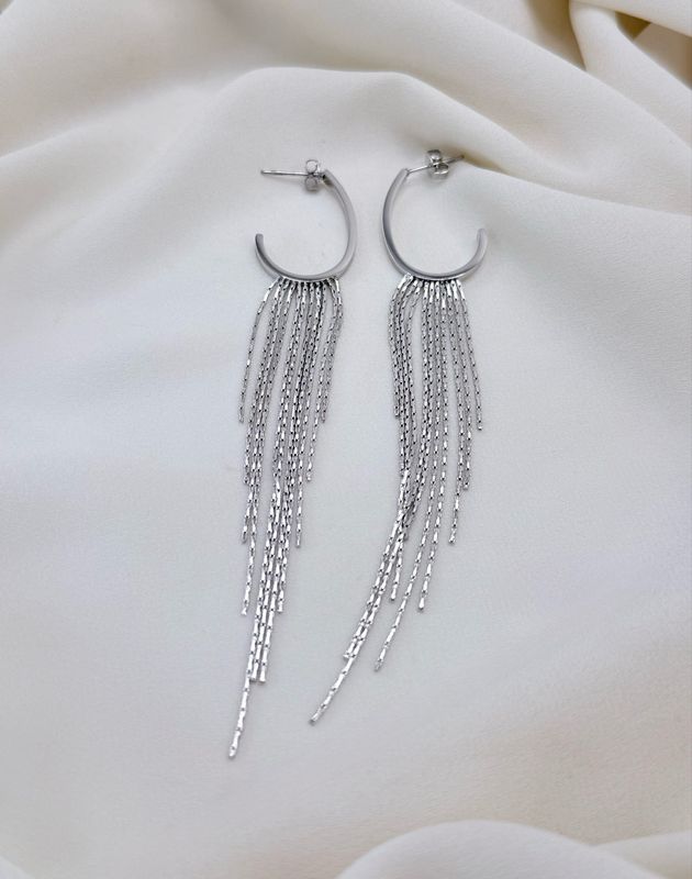 Orecchini fringe silver