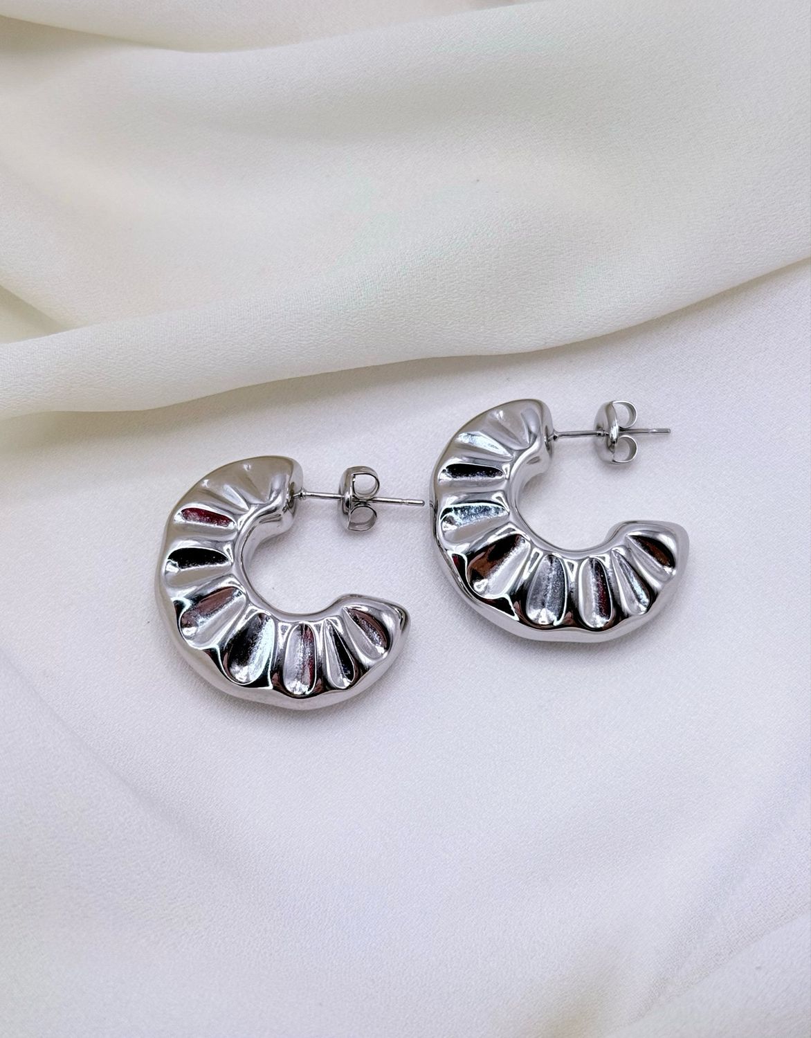 Orecchini orange silver