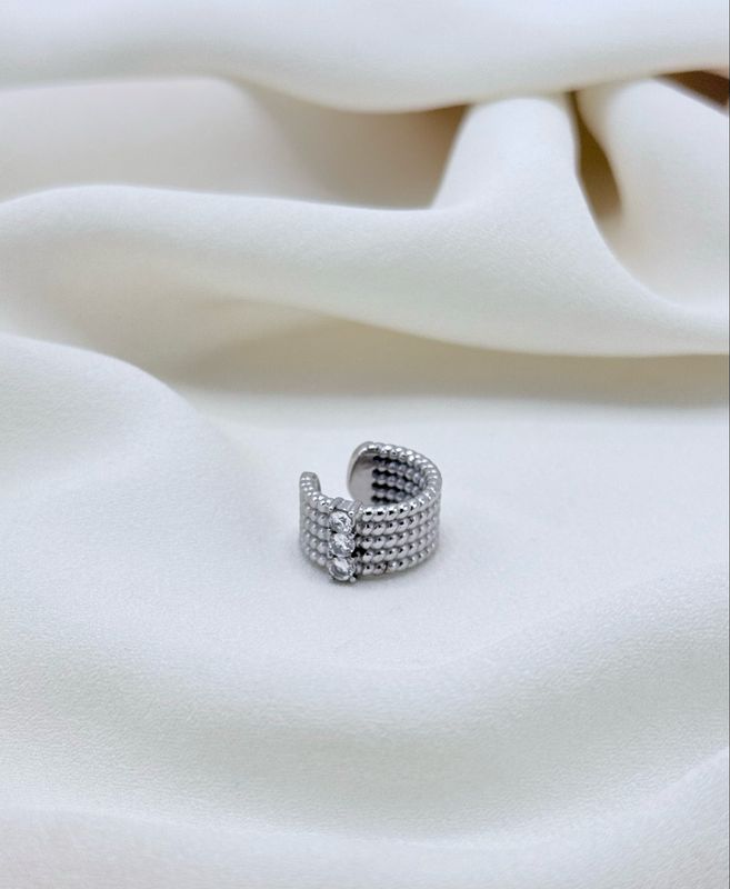 Earcuff fascia trilogy silver