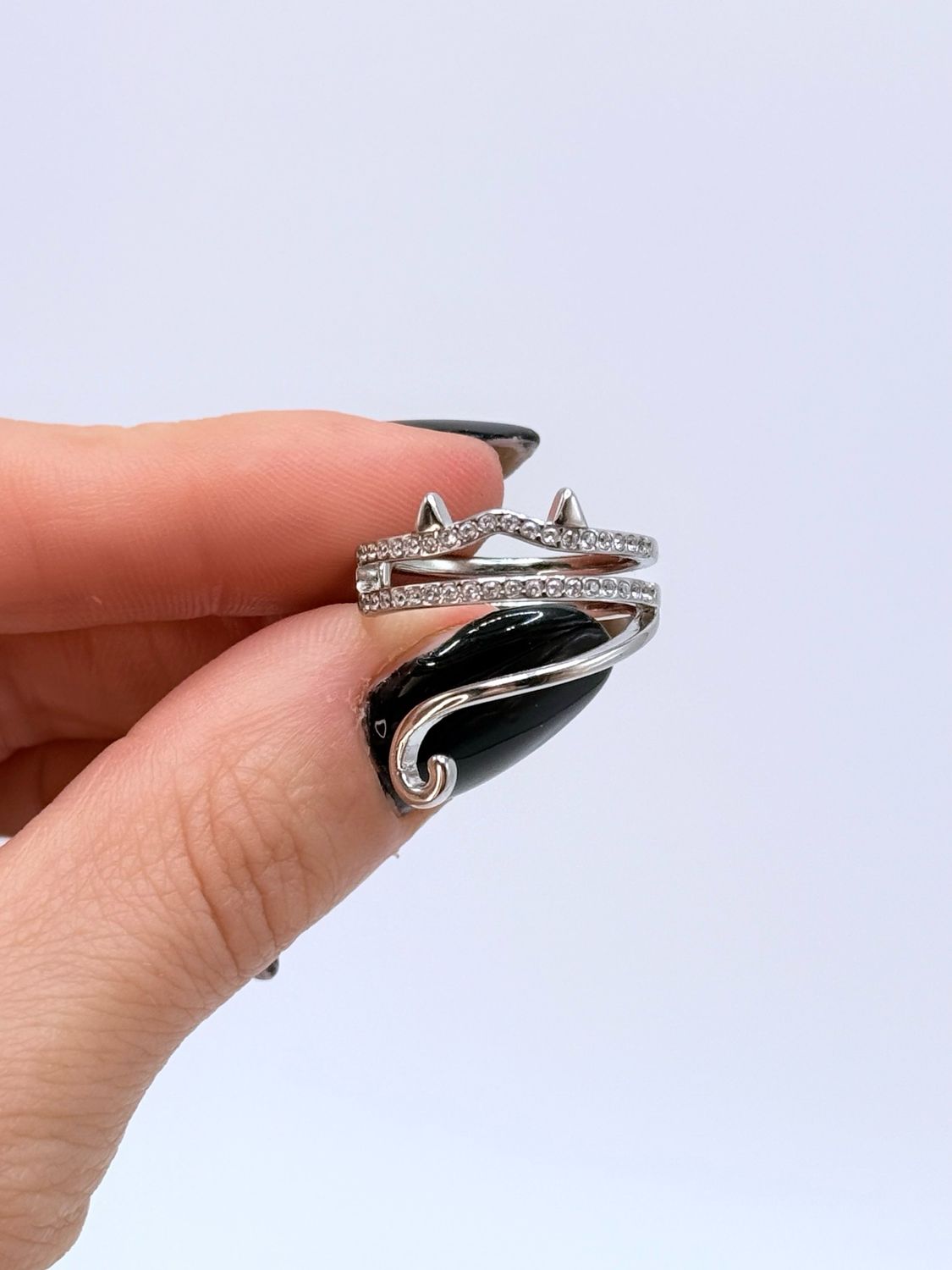 Anello cat silver
