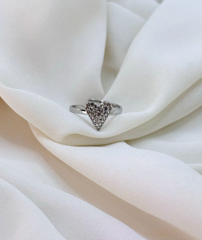 Anello love pavè silver