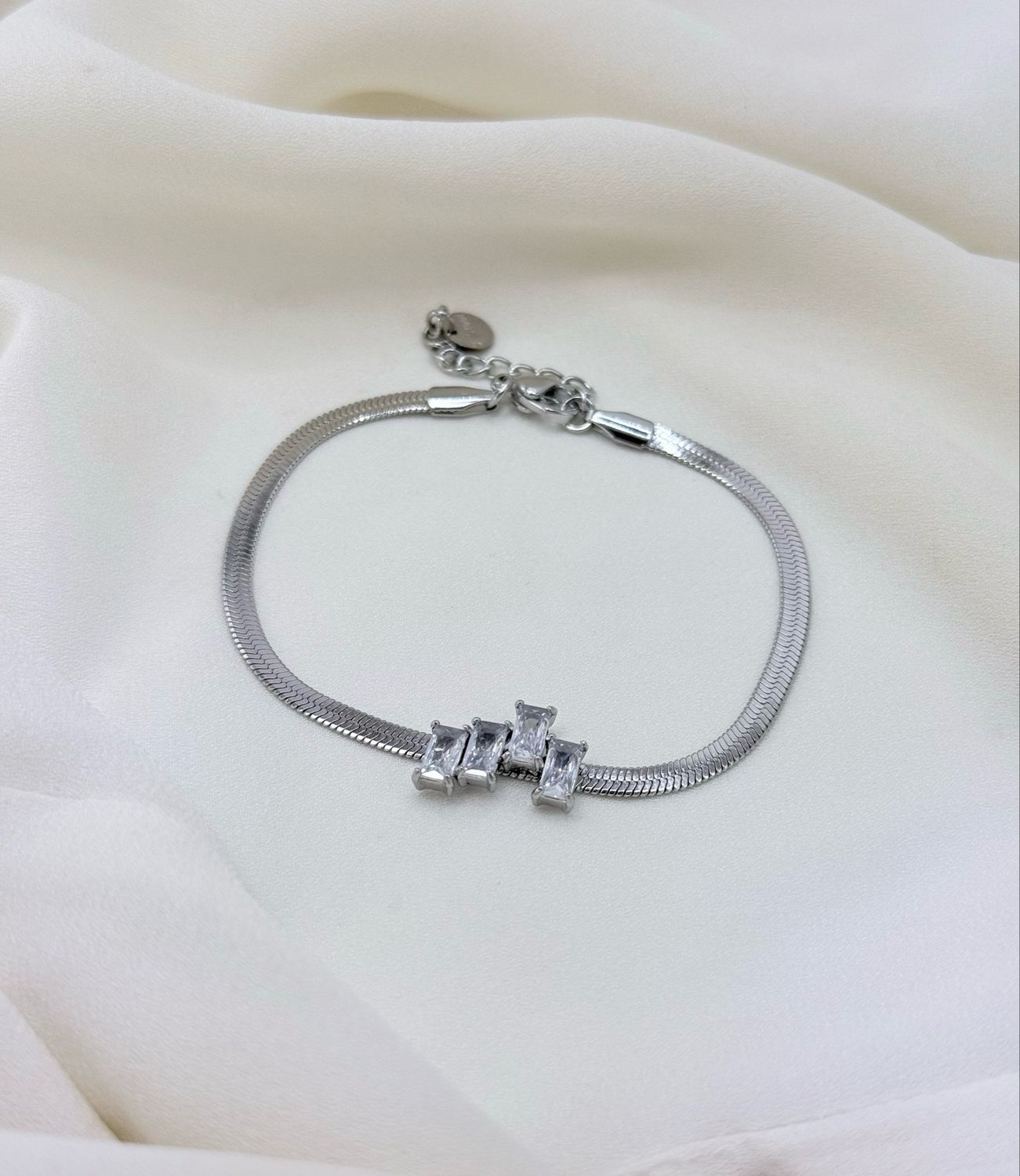 Bracciale snake baguette silver