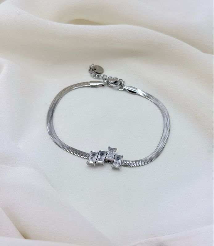 Bracciale snake baguette silver