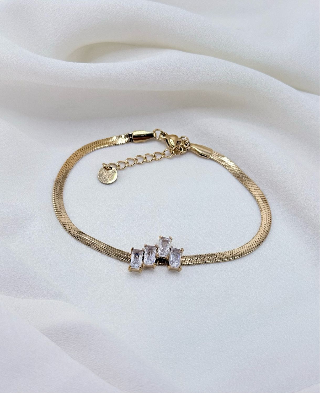 Bracciale snake baguette gold