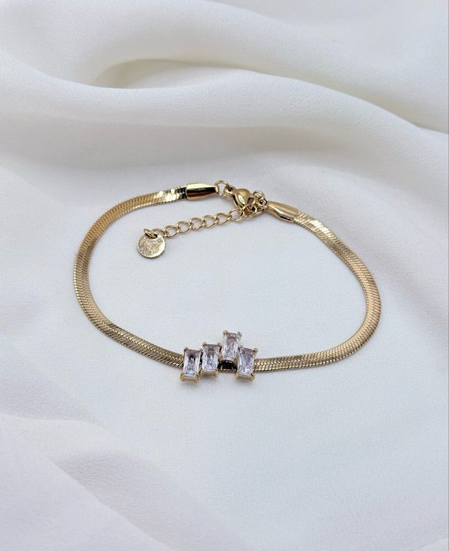 Bracciale snake baguette gold
