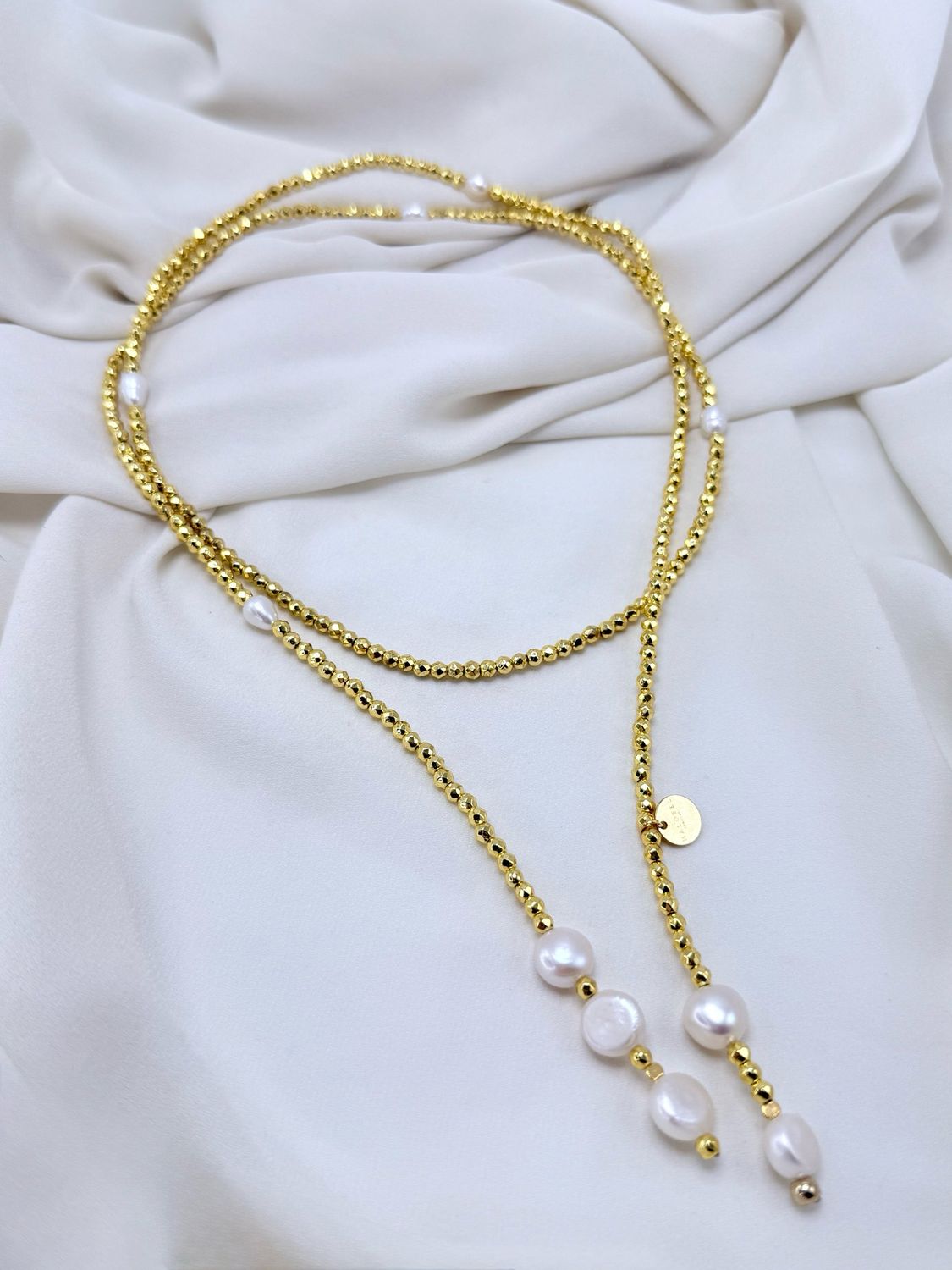 Collana filo perle Gold