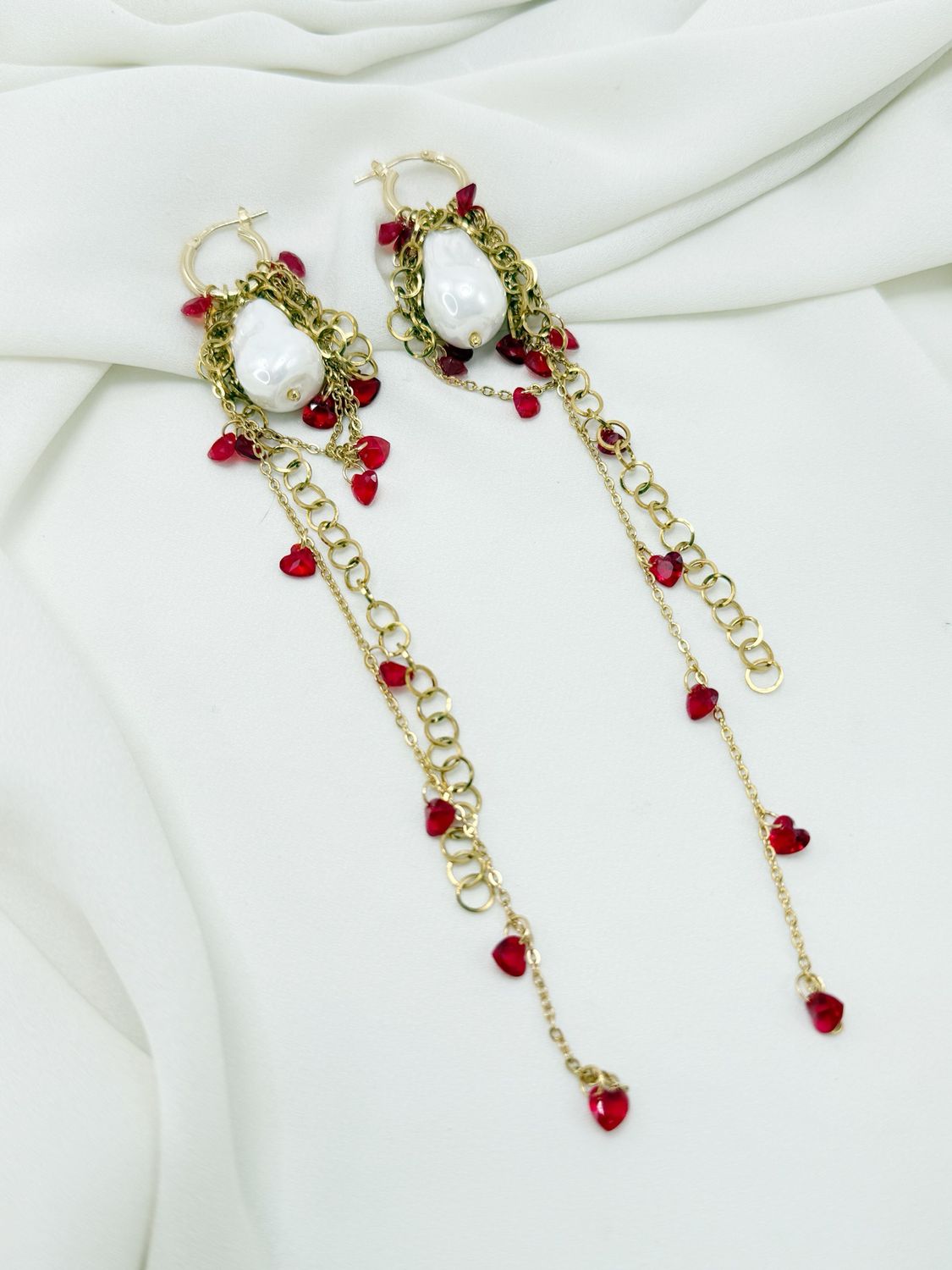 Orecchini red love