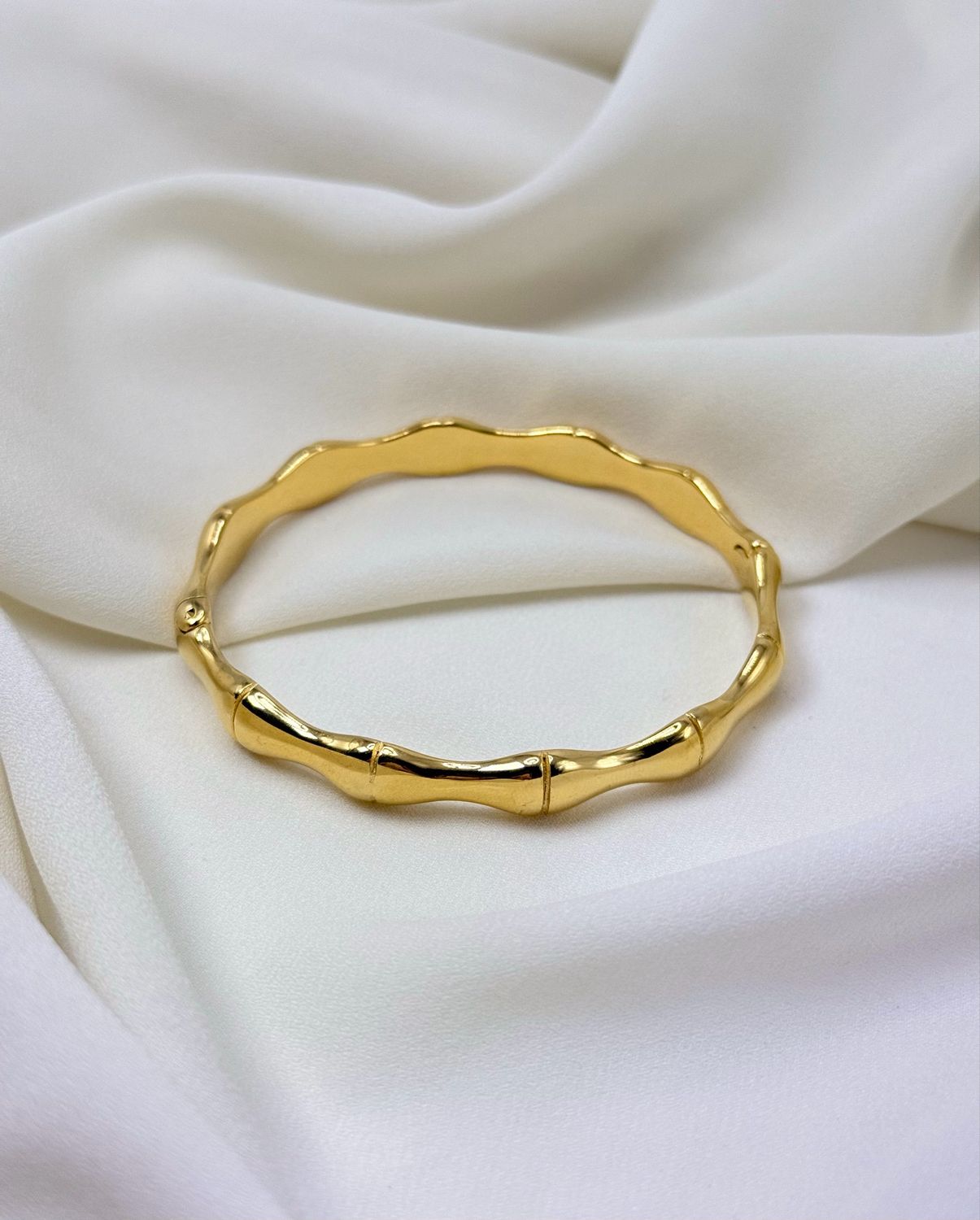Bracciale rigido bambù Gold