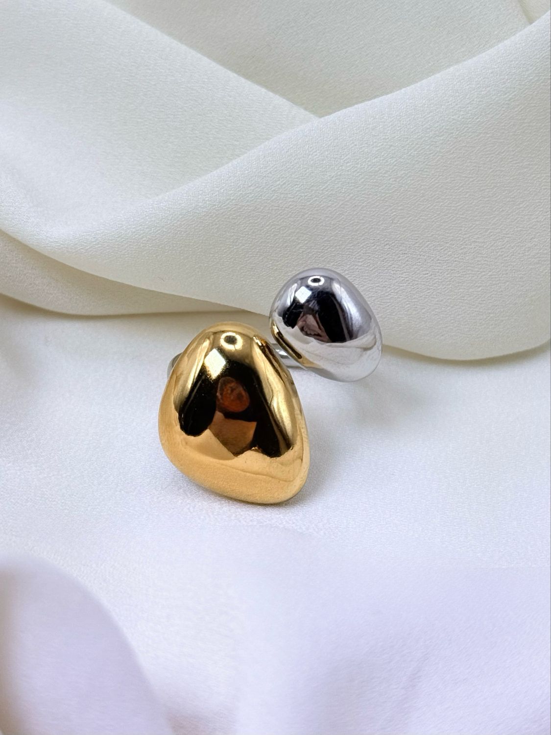 Anello contrarier bubble bicolor