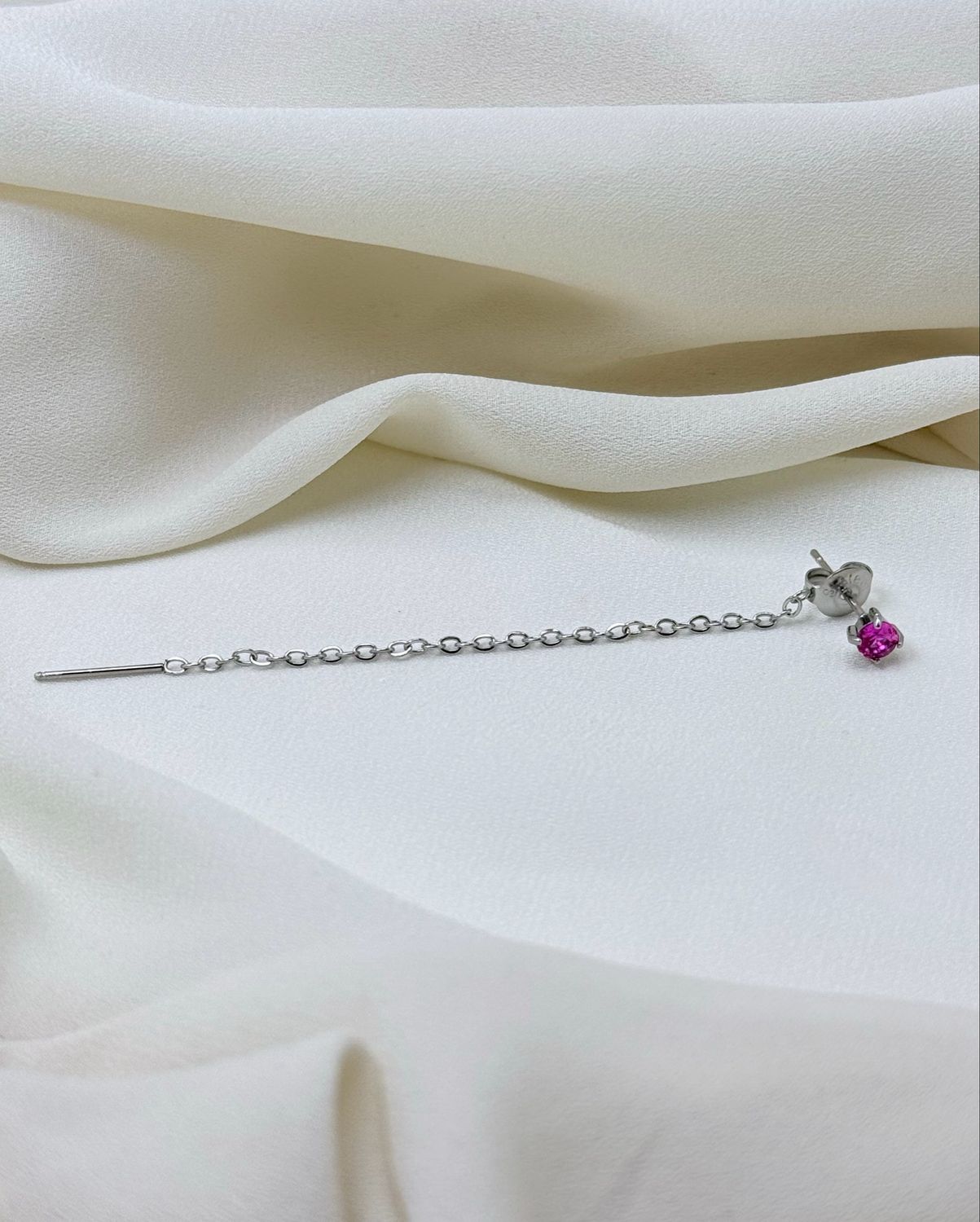 Fake saliscendi fucsia silver