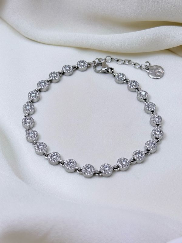 Bracciale onion pavé silver
