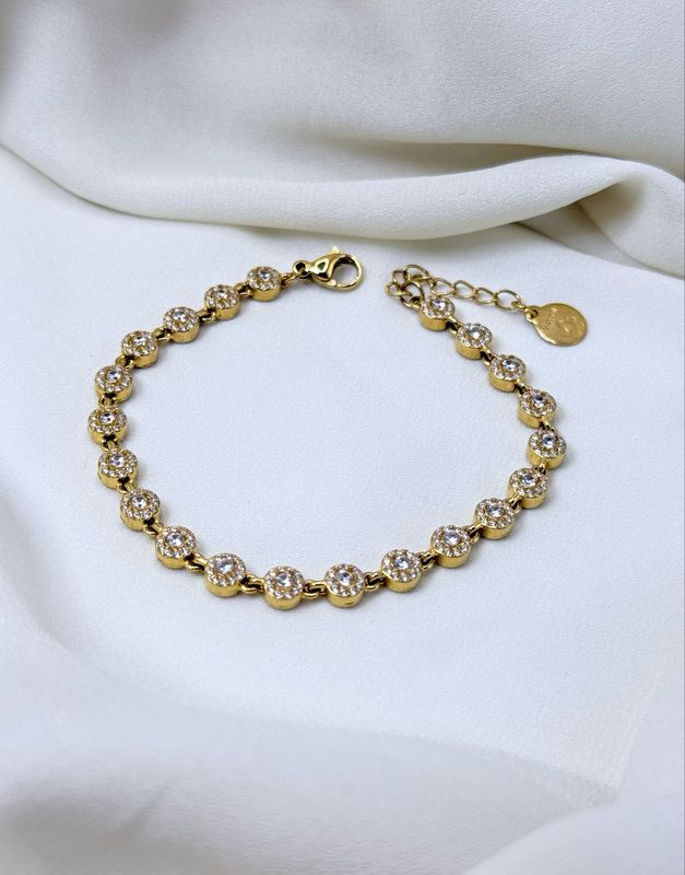 Bracciale onion pavé gold
