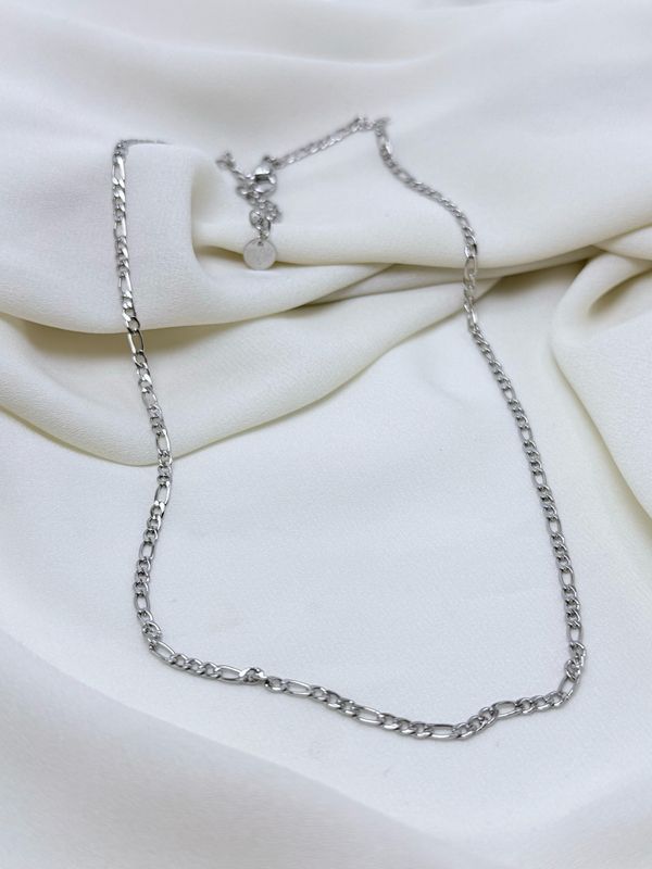Girocollo figaro Slim silver