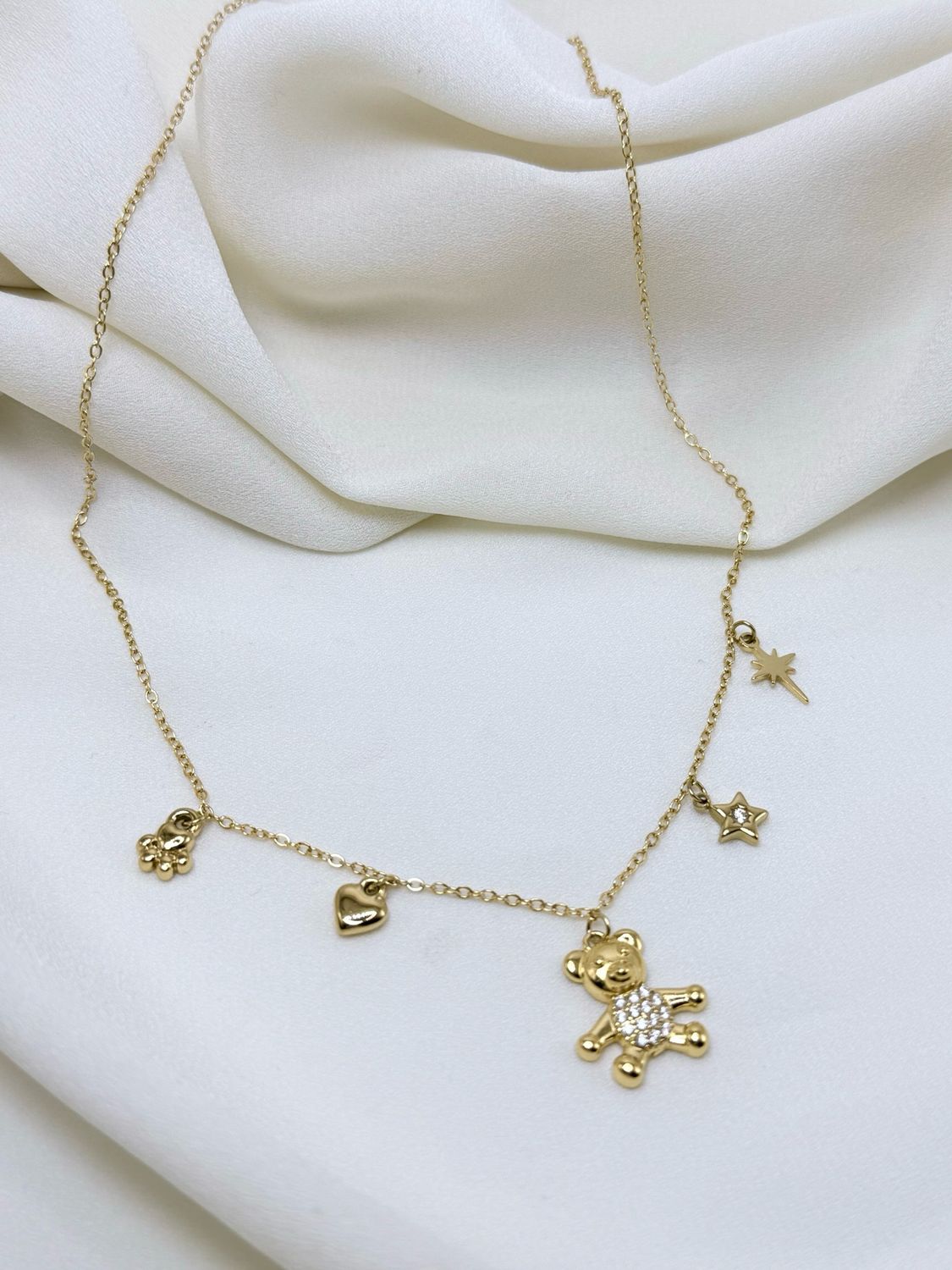 Girocollo charms teddy gold