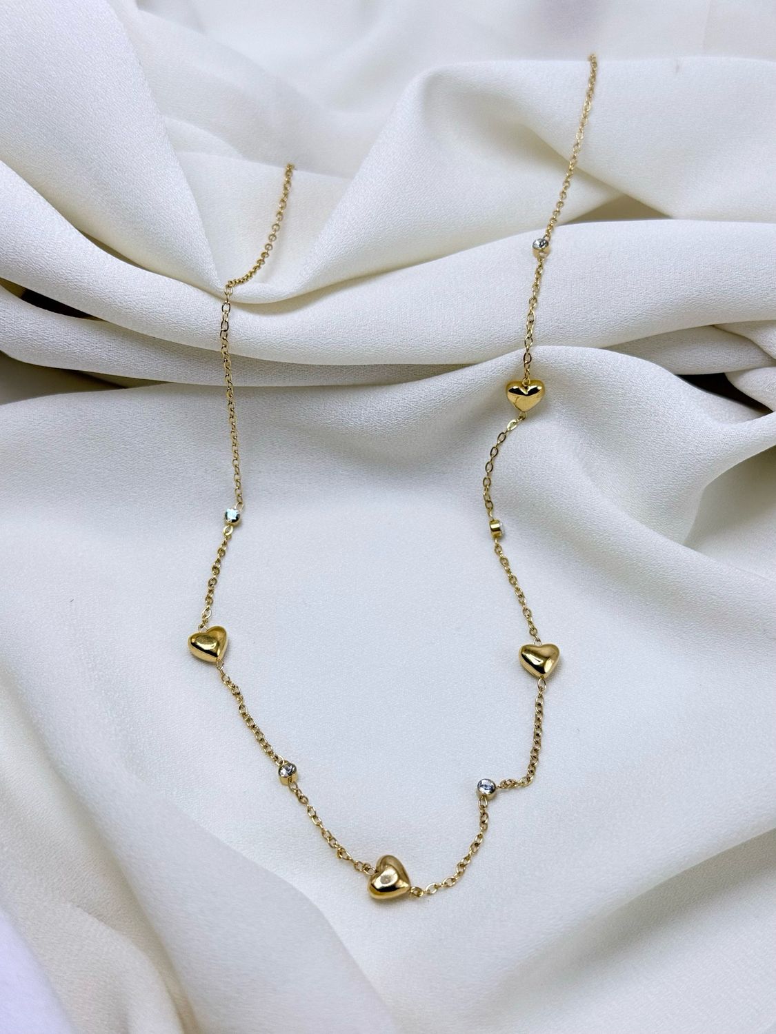 Girocollo cuori luce Gold