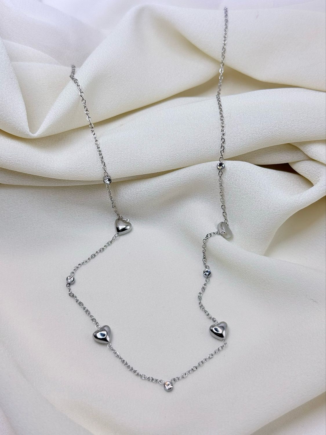 Girocollo cuore luce silver