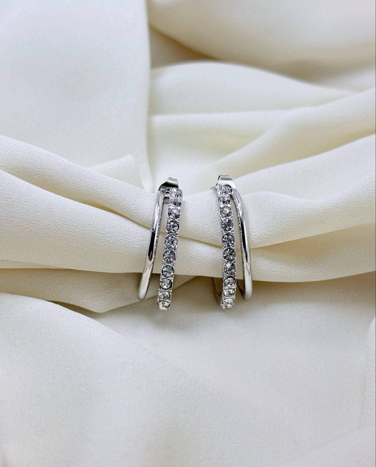 Hoop double light silver