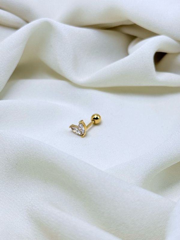 Piercing duo fogliolina gold