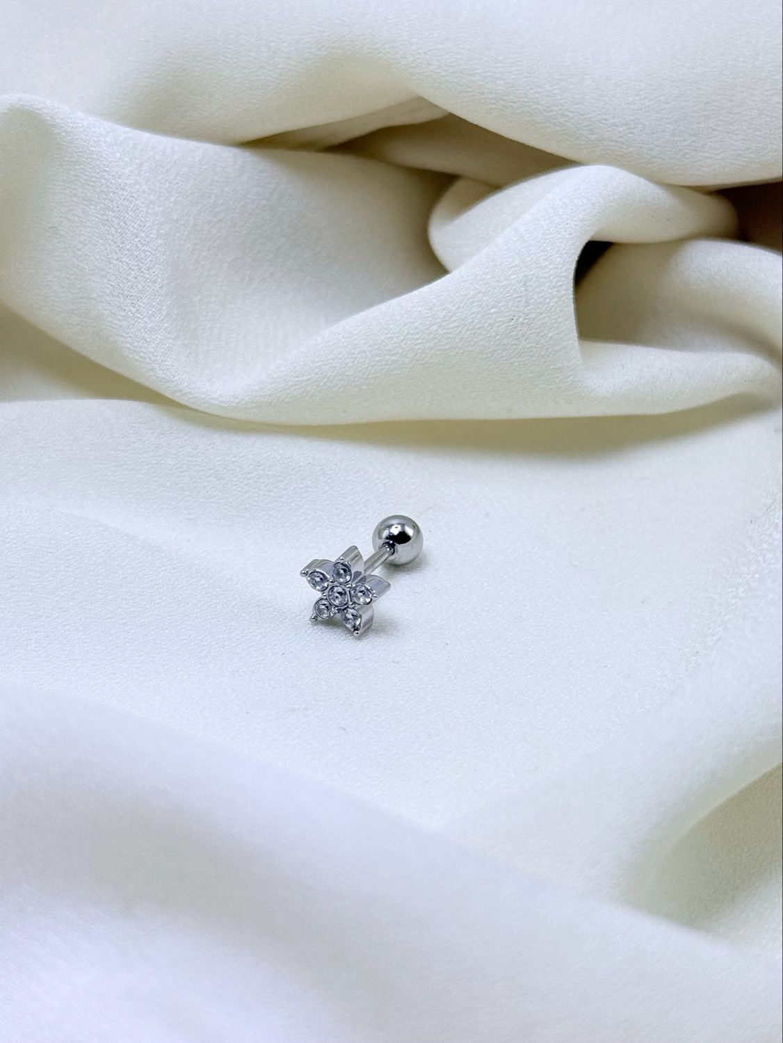 Piercing fiorellino silver