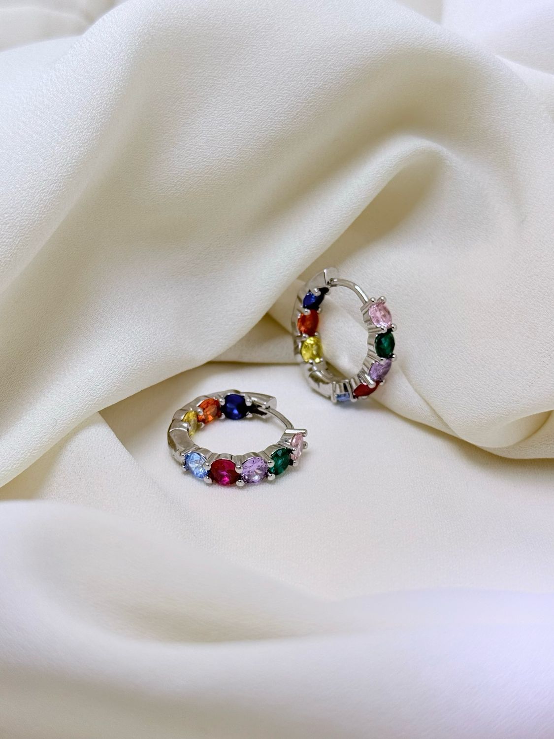 Hoop boreale multicolor silver