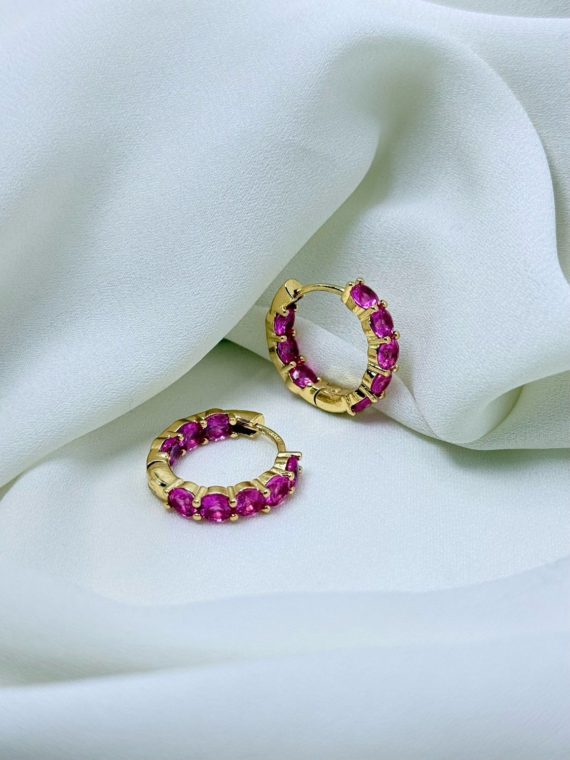 Hoops boreale fucsia gold