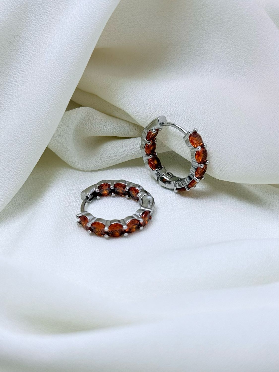 Hoop boreale arancio silver