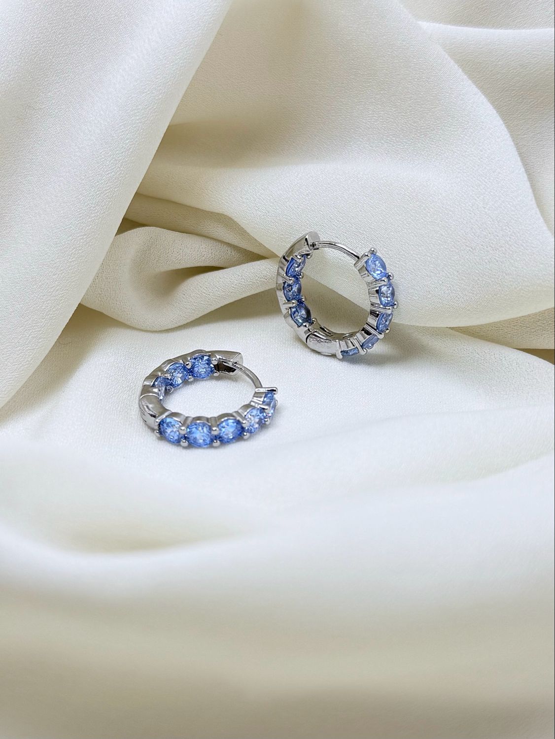 Hoops boreale celeste silver