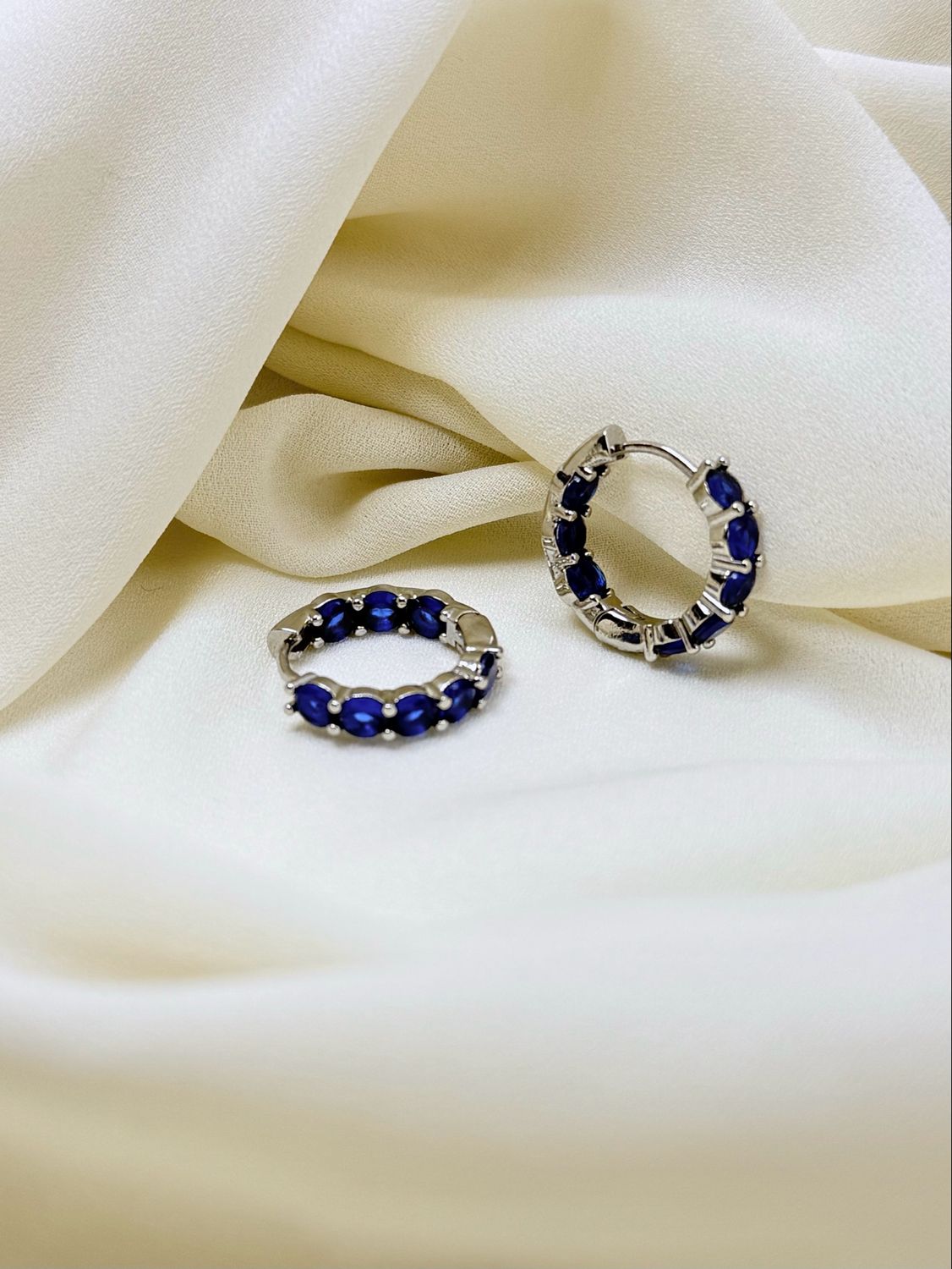 Hoops boreale blu silver